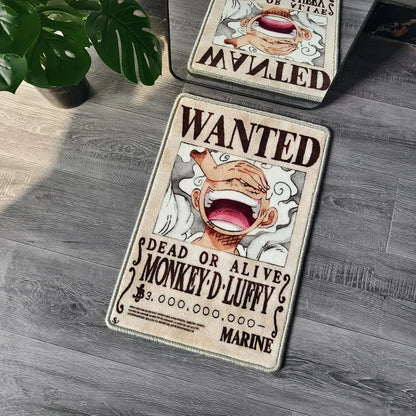 Wanted Luffy rug